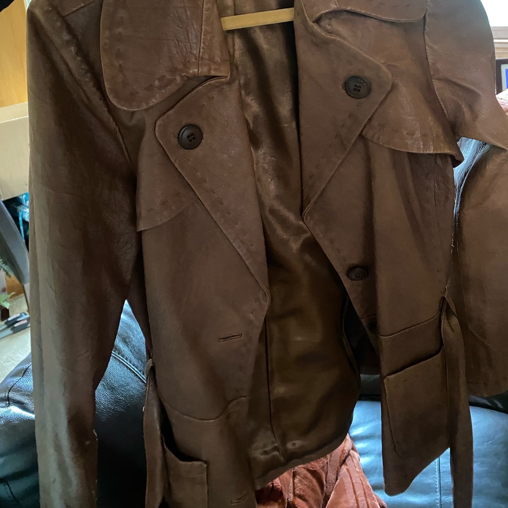 Karen Kane Leather Coat
